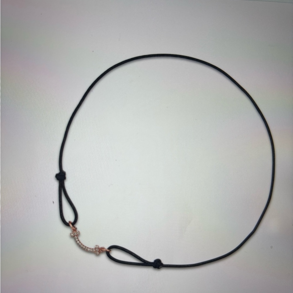 Authentic Tiffany & Co. Smile cord bracelet in rose gold and diamonds - Picture 14 of 16